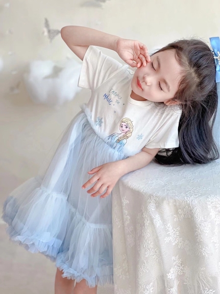 Váy công chúa elsa bồng bềnh s120