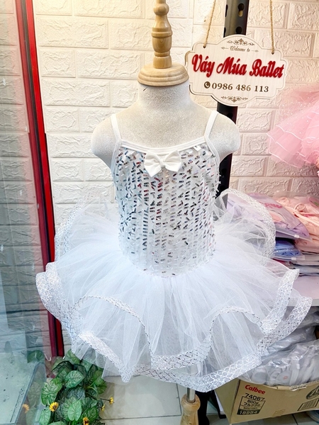 Váy múa 2 dây kimsa viền kim tuyến