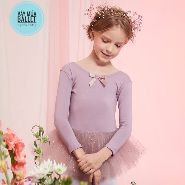 Váy múa đan lưng sao dài E (hồng, nâu, đỏ)