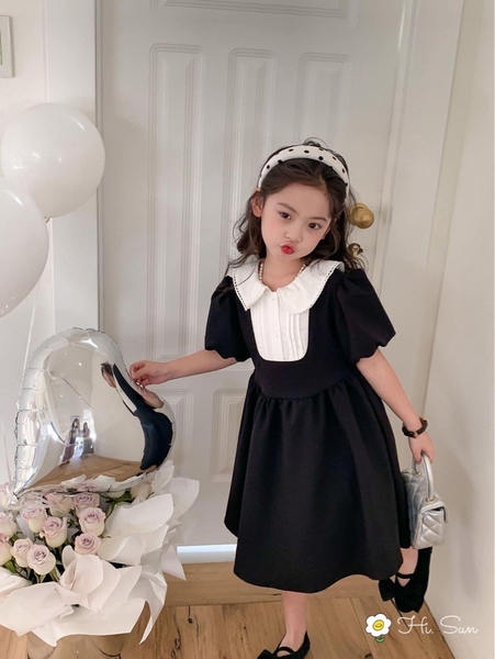 Váy tiểu thư phối màu sang xịn s130