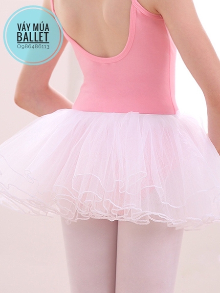 Chân váy múa xòe bồng 4 tầng (tím, xanh, hồng, đen, trắng)
