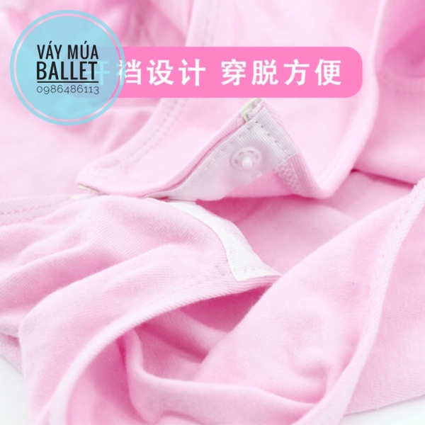 Set áo váy múa gân nơ đen dài tay