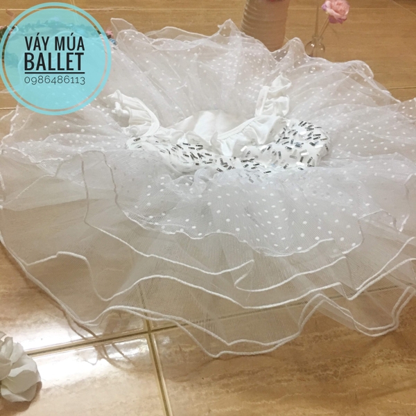 Váy múa kimsa 2 dây 5 tầng