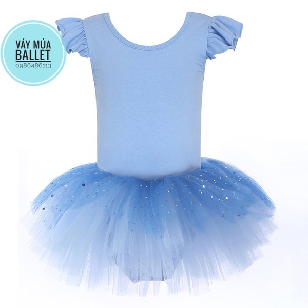 Váy múa tiên sao đan lưng đen