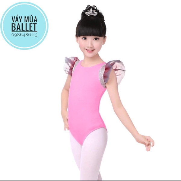 Set áo váy múa hồng pha ghi kimsa