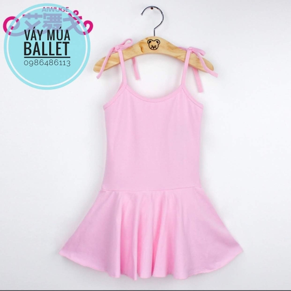Váy tập múa cotton 2 dây buộc