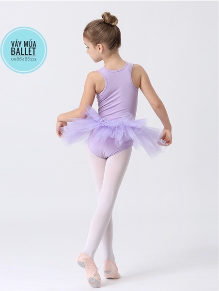 Váy múa ba lỗ sao lấp lánh (tím, đen, hồng)