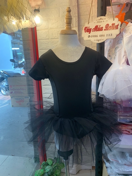 Váy múa basic thun ngắn tay