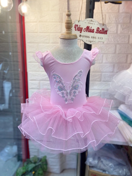 Váy múa kimsa bướm tiên hồng