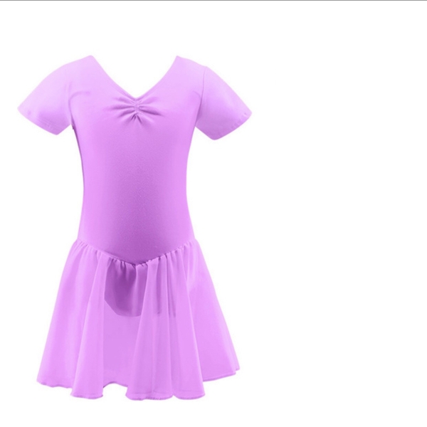 Váy tập múa tay ngắn chân voan