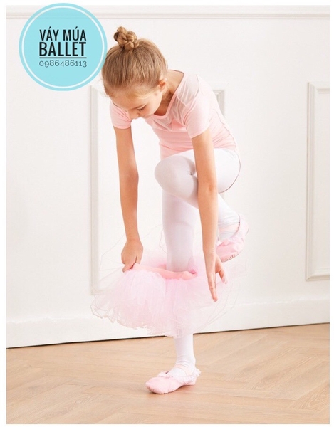 Set áo váy múa V lưng dài tay (xanh, hồng)