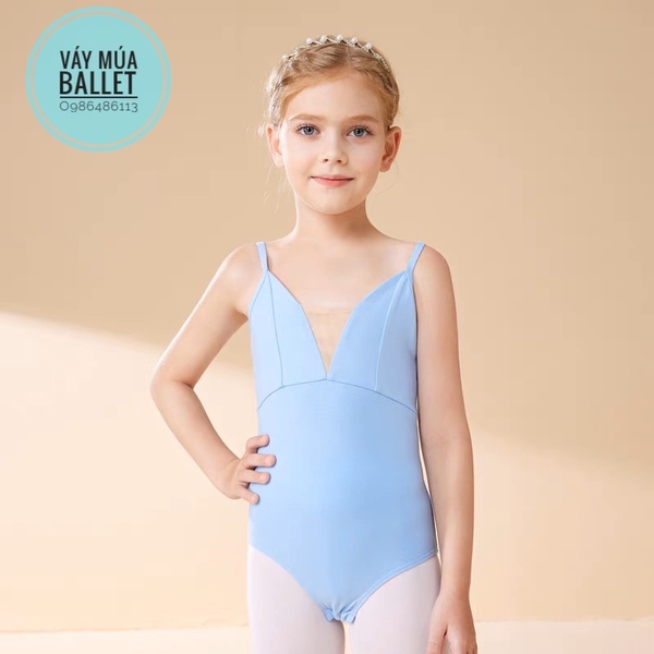 Áo tập múa 2 dây V đáp ngực (nhiều màu)