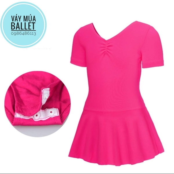 Váy tập múa cotton tay ngắn
