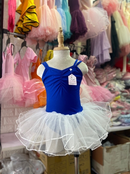 Váy múa dây đan xanh coban