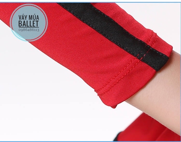 Bộ khiêu vũ dance thun 2 tầng dài tay