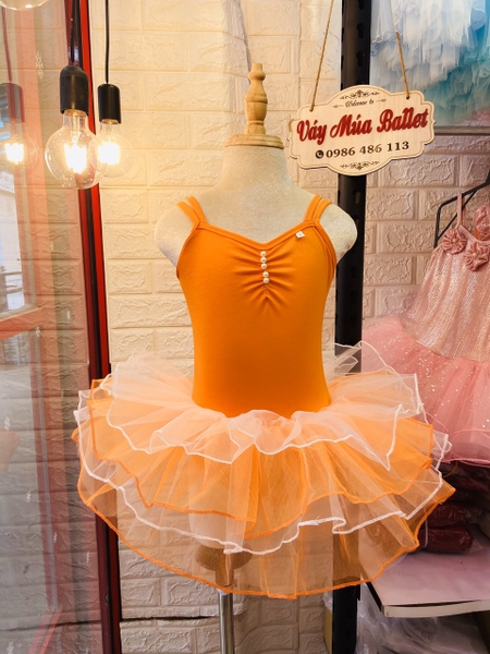 Váy múa 2 dây kép đan lưng nhiều màu