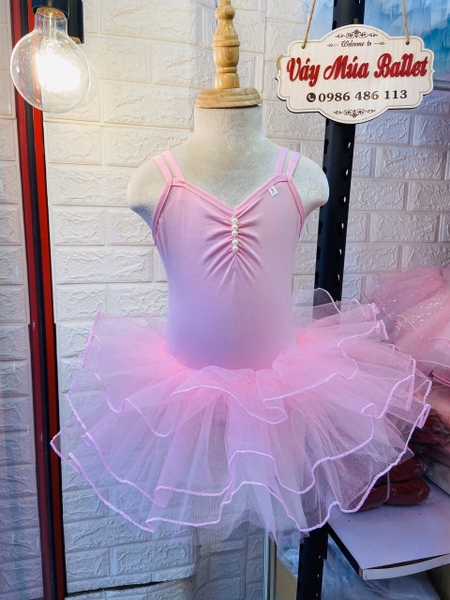 Váy múa 2 dây kép đan lưng nhiều màu