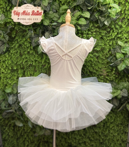 Váy múa tay tiên bướm trắng