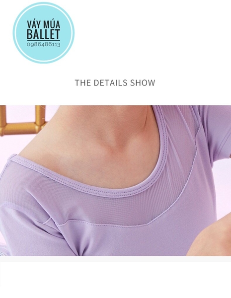 Váy múa voan bướm lấp lánh ngắn (hồng, tím)