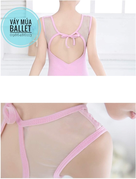 Set áo váy múa cutout lưng buộc nơ (2 màu)