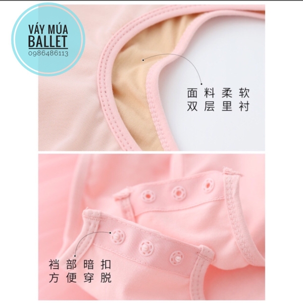 Váy múa phối voan dài tay