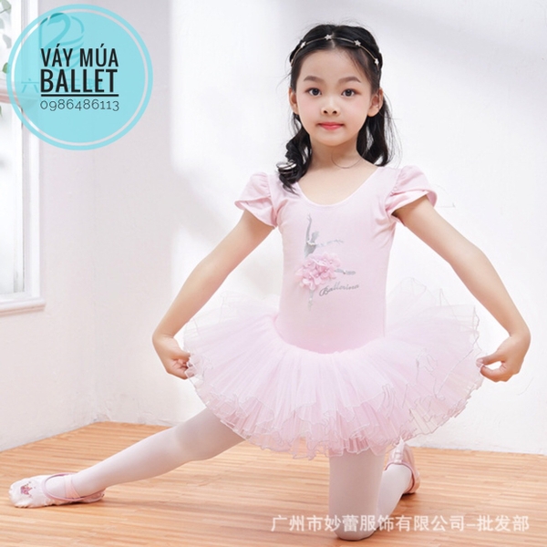 Váy múa cô gái Ballerina 3 màu: đỏ, xanh, hồng