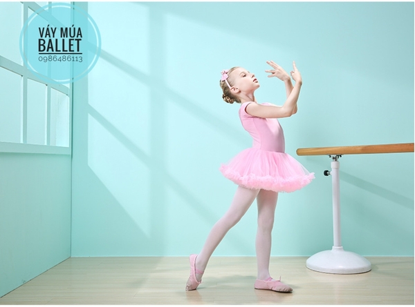 Váy múa ren tutu tay hến