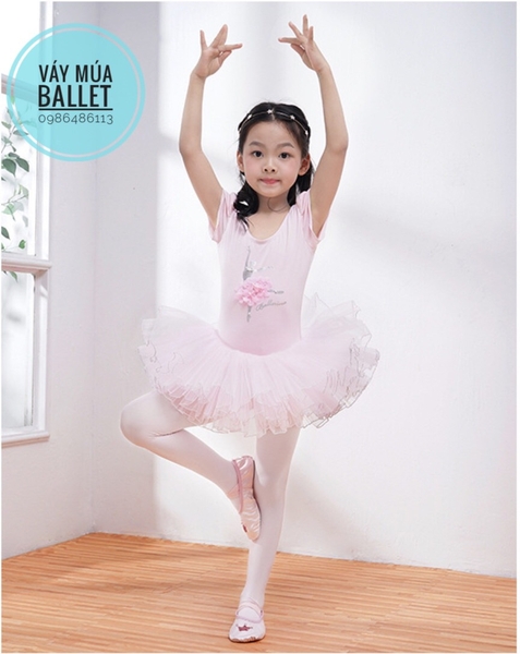 Váy múa cô gái Ballerina 3 màu: đỏ, xanh, hồng