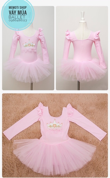 Váy múa vương miện dài tay