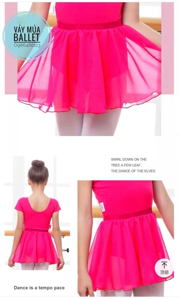 Chân váy múa cạp chun voan mềm(nhiều màu)