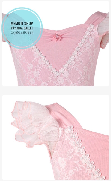 Váy múa phối ren tà vạt