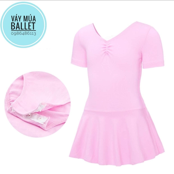 Váy tập múa cotton tay ngắn