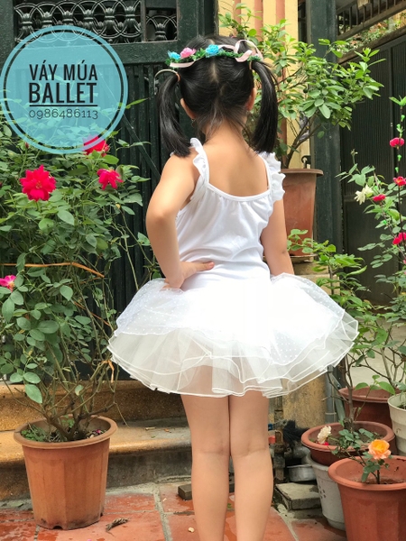 Váy múa kimsa 2 dây 5 tầng
