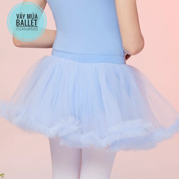 Chân váy múa tutu bồng bềnh xanh