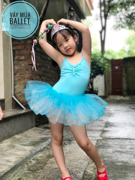 Váy múa 2 dây 3 tầng