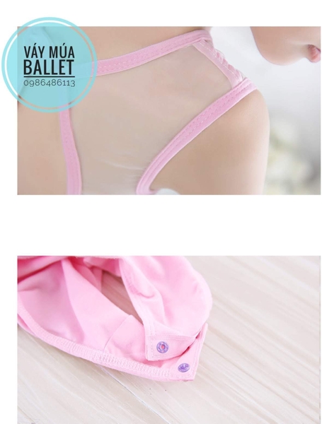 Set áo váy múa cutout lưng buộc nơ (2 màu)