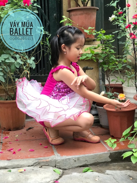 Váy múa kimsa 2 dây 5 tầng