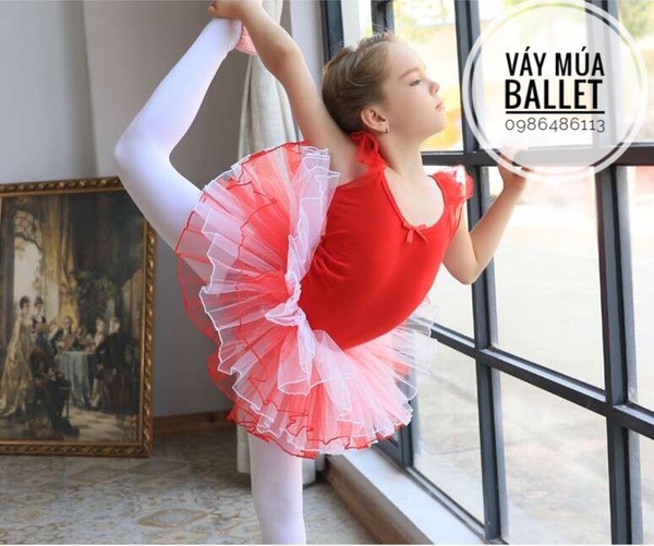 Váy múa tay tiên Goliath Girl (hồng, đỏ, đậm)