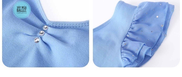 Váy tập múa tiên sao lấp lánh (tím, hồng, xanh, đen)