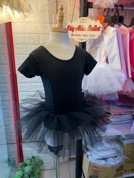 Váy múa basic thun ngắn tay