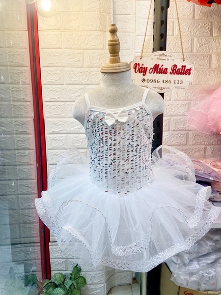 Váy múa 2 dây kimsa viền kim tuyến