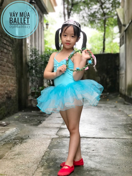 Váy múa 2 dây 3 tầng