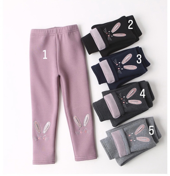 Quần legging lót nỉ thỏ