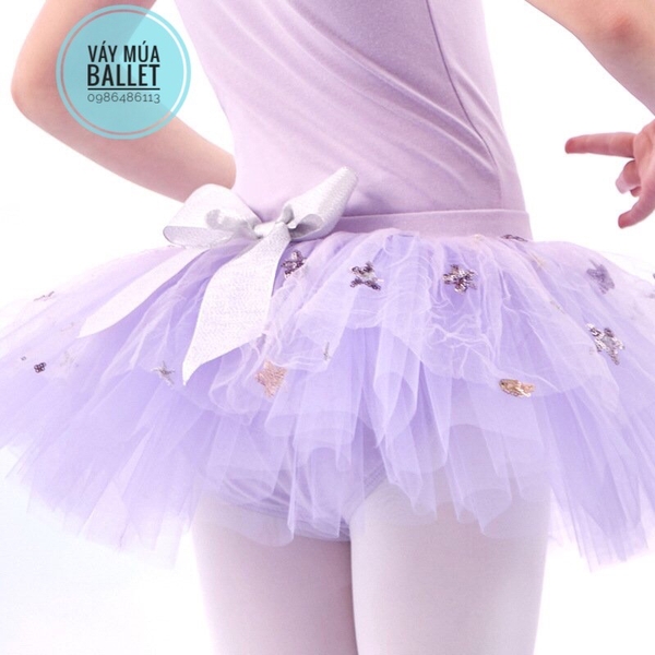 Chân váy sao lấp lánh nơ