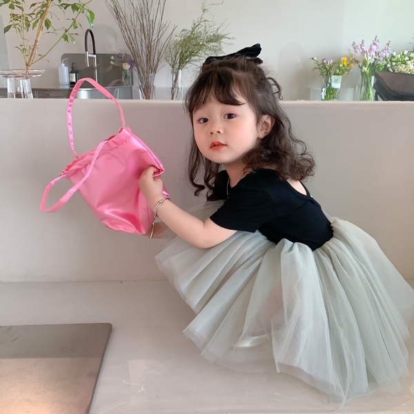 Váy thun lưng đan phối ren xinh xắn