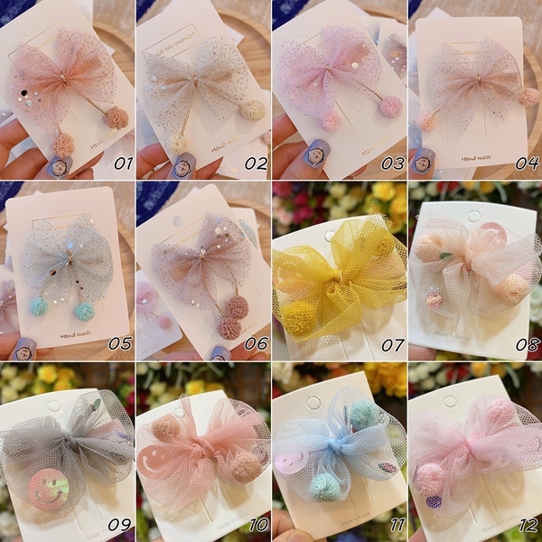 Kẹp tóc nơ 2 bông nhỏ