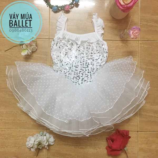 Váy múa kimsa 2 dây 5 tầng