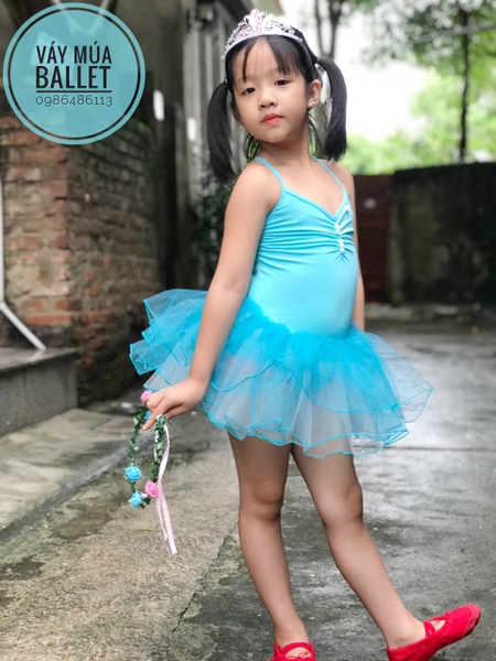 Váy múa 2 dây 3 tầng