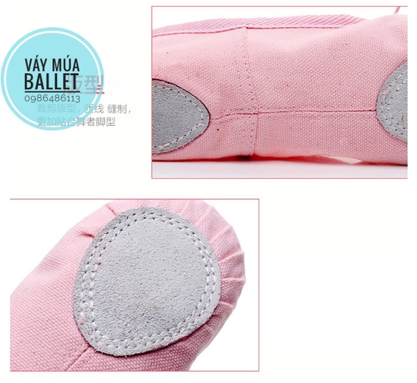 Giày vải múa (trắng, đen, đỏ, hồng)