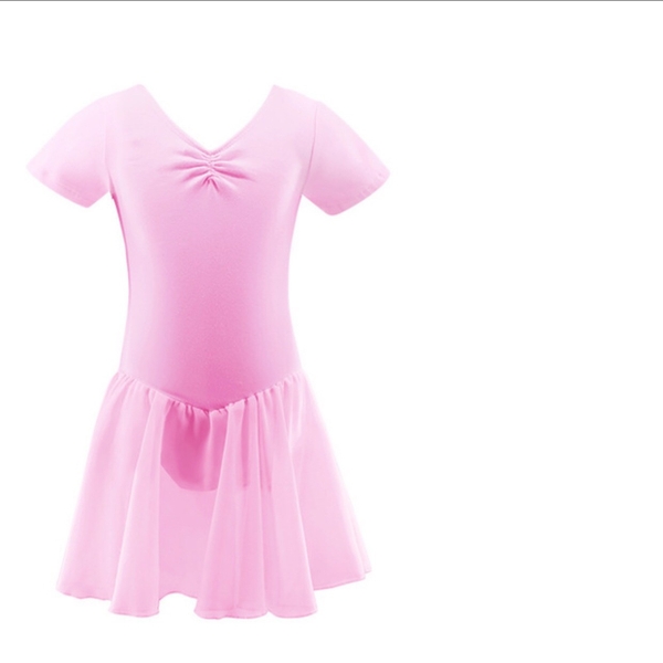 Váy tập múa tay ngắn chân voan